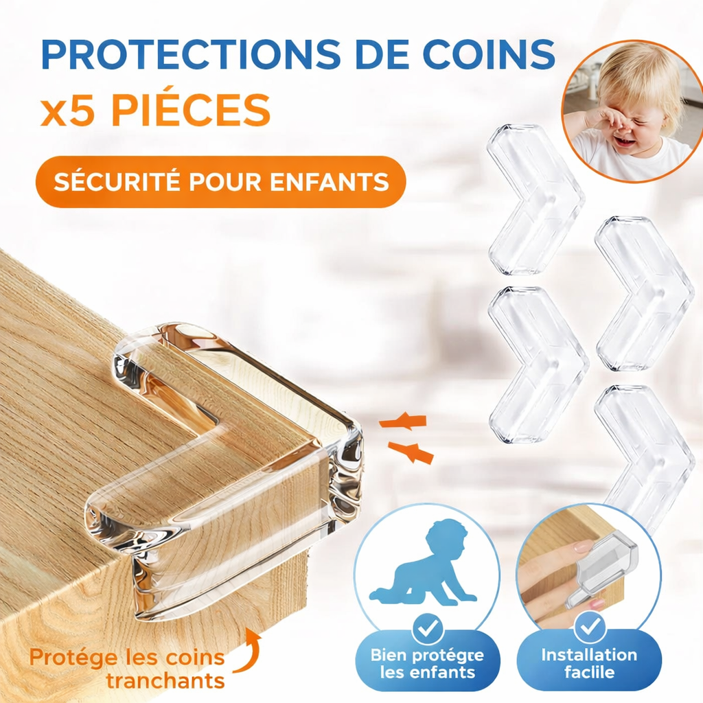 5 Coins de protections d'angle en silicone