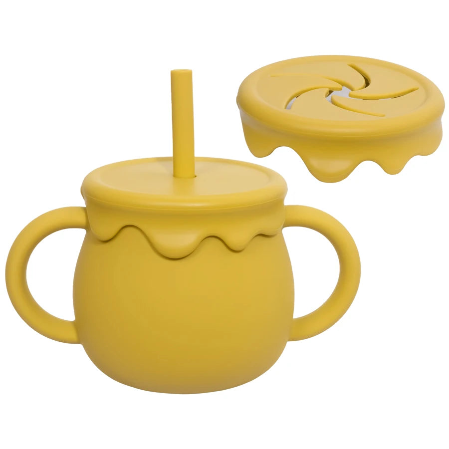 Gobelet d’apprentissage pour bébé – tasse anti-fuite et boîte à collation portable