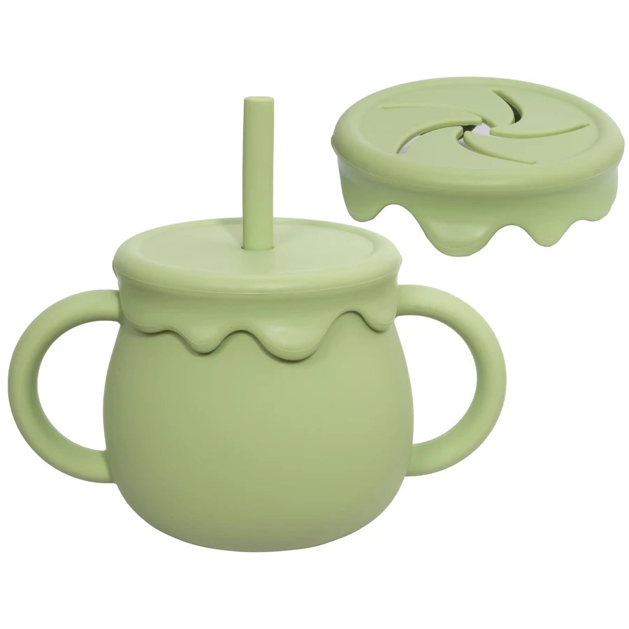 Gobelet d’apprentissage pour bébé – tasse anti-fuite et boîte à collation portable