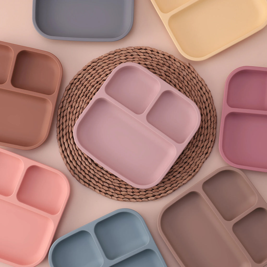 Assiette compartimentée anti-renversement