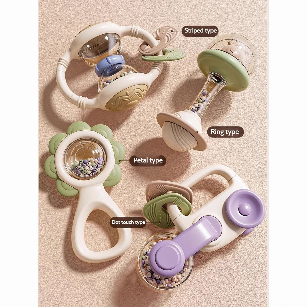 Coffret Sensoriel Bébé – 10 Jouets de Dentition en Silicone