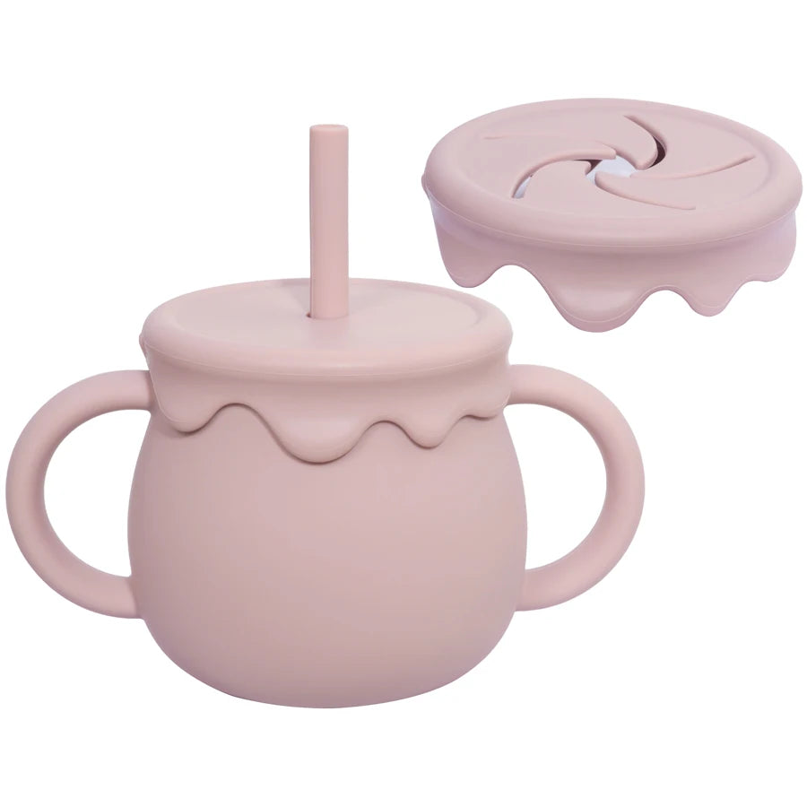 Gobelet d’apprentissage pour bébé – tasse anti-fuite et boîte à collation portable
