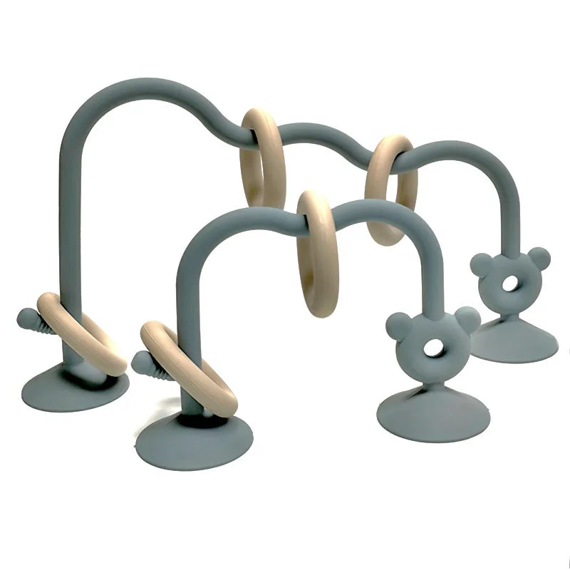 Jouet Sensoriel à Ventouses – Puzzle de Perles en Silicone pour Bébé