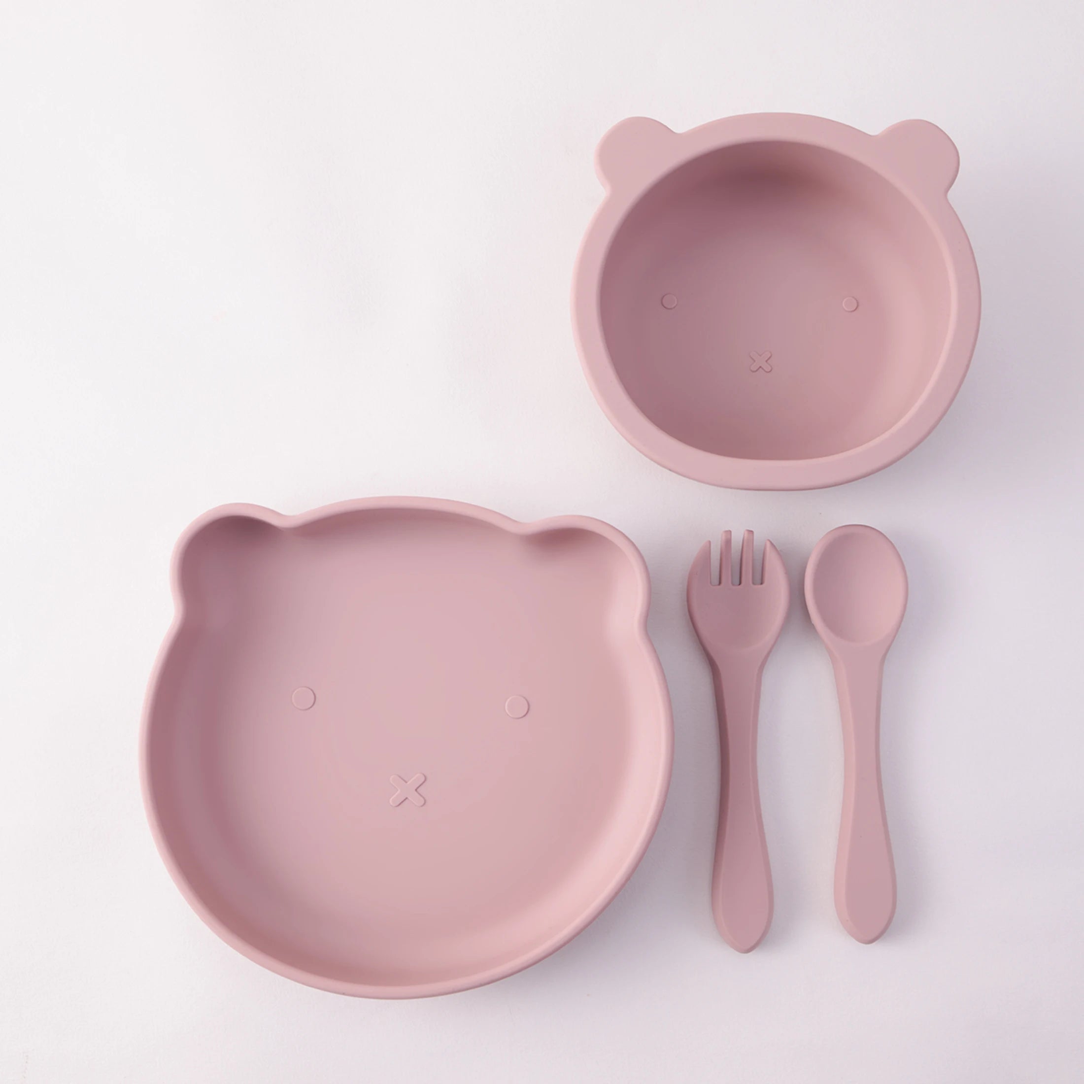 Kit repas bébé en silicone 4 pièces – Autonomie et sérénité